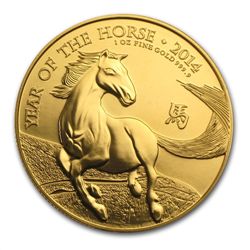 2014 United Kingdom 1 oz Gold Lunar Year of the Horse