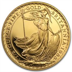 1/2 oz Gold Britannia - Random Proof &amp;/or Uncircula