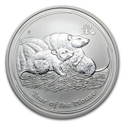 2008 1 oz Silver Year of the Mouse Coin (Series II)