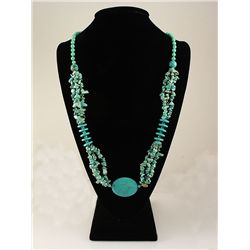 Gushing Sky Blue Turquoise 468.00ctw Beads Necklace