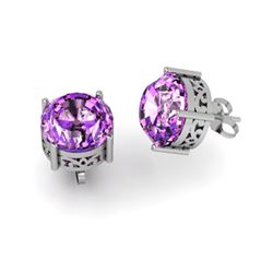 Amethyst 3.30ctw Earring 14kt White Gold