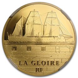 2013 1/4 oz Gold Proof Great French Ships - La Gloire -