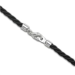 Black Satin Cord Necklace - 18 in.