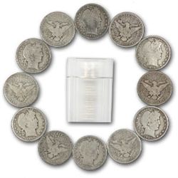 $10 Barber Halves - 90% Silver 20-Coin Roll (Good or Be