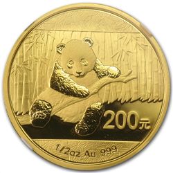 2014 1/2 oz Gold Chinese Panda MS-70 NGC (Early Release