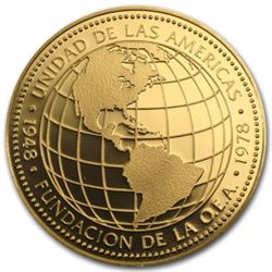 Panama 1978 Gold 500 Balboa Proof American States
