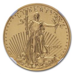 2012 1/10 oz Gold American Eagle MS-70 NGC (Early Relea