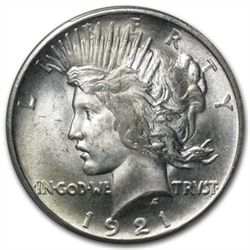 1921 Peace Dollar MS-64 PCGS
