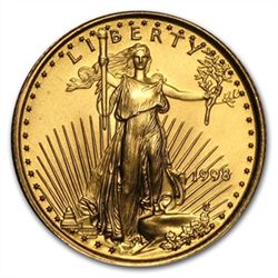 1998 1/10 oz Gold American Eagle - Brilliant Uncirculat