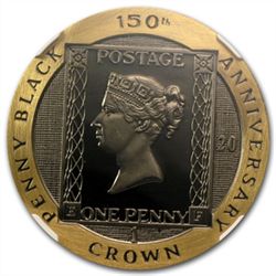 Isle of Man 1990 1 Crown BU Penny Black 20th Anniversar