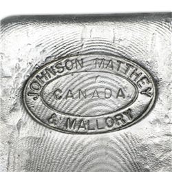 100 oz Johnson Matthey &amp; Mallory Silver Bar (Maple