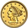 Image 1 : $2.50 Liberty Gold Quarter Eagle - Almost Uncirculated