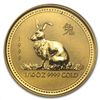 Image 1 : 1999 1/10 oz Gold Year of the Rabbit Lunar Coin (Series