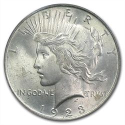 1922-1925 Peace Silver Dollars - MS-63 PCGS
