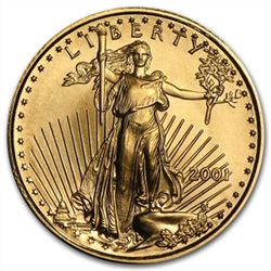 2001 1/10 oz Gold American Eagle - Brilliant Uncirculat