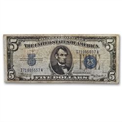 1934's $5.00 Silver Certificates Very Good - Very Fine