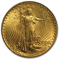 $20 Saint-Gaudens Gold Double Eagle - MS-65 NGC
