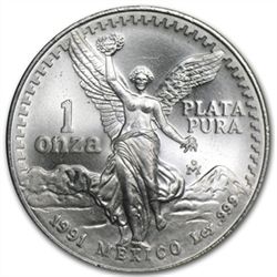 1991 1 oz Silver Mexican Libertad (Brilliant Uncirculat