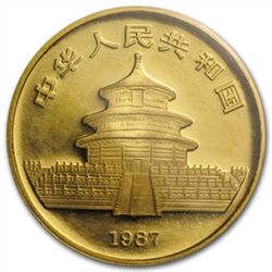 1987-S (1/2 oz) Gold Chinese Pandas - (Sealed)