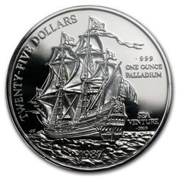 1987 1 oz Bermuda Palladium Sea Venture PF-70 UCAM NGC