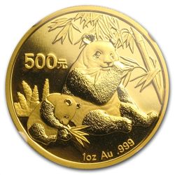 2007 1 oz Gold Chinese Panda MS-68 NGC