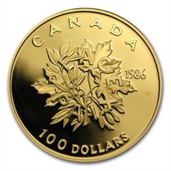 1986 Canada 1/2 oz Gold $100 Proof - International Year