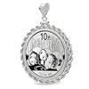 Image 1 : 2014 1 oz Silver Panda Pendant (Rope-ScrewTop Bezel)