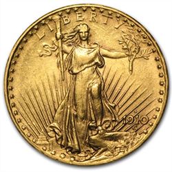 $20 St. Gaudens Gold Double Eagle - Almost Uncirculated