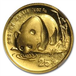 1987-S (1/4 oz) Gold Chinese Pandas - MS-69 NGC