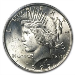 1922 Peace Dollar MS-63 PCGS