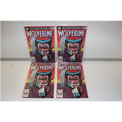 WOLVERINE #1 (X4) COPIES (1982) FRANK MILLER & CHRIS CLAREMONT'S CLASSIC.  HIGH GRADE COPIES,