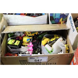 BOX LOT OF ASSORTED, VINTAGE TO NEWER (1960'S-90'S) DIE CAST