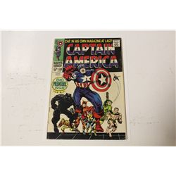 CAPTAIN AMERICA #100 (1968) BIG PREMIERE ORIGIN ISSUE!  CLASSIC KIRBY COVER.  EXTRA STAPLE HOLES