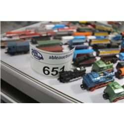 SHELF LOT OF MICRO MACHINES MINIATURE TRAINS