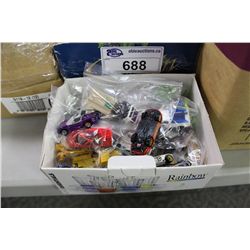BOX LOT OF VINTAGE TO NEWER DIE CAST VEHICLES