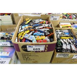 BOX LOT OF VINTAGE TO NEWER DIE CAST VEHICLES