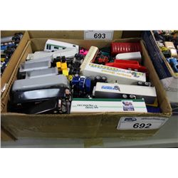 BOX LOT OF VINTAGE TO NEWER DIE CAST TRUCKS