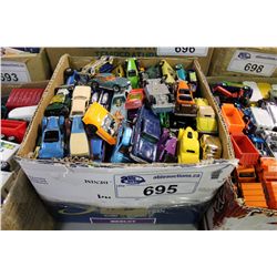BOX LOT OF VINTAGE TO NEWER DIE CAST VEHICLES