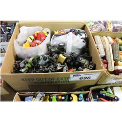 BOX LOT OF VINTAGE TO NEWER DIE CAST ARMY VEHICLES