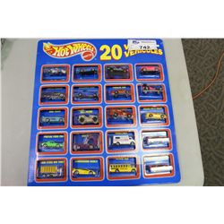 HOT WHEELS 20 VEHICLE COLLECTOR BOARD