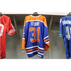 GRANT FUHR SIGNED EDMONTON OILERS JERSEY