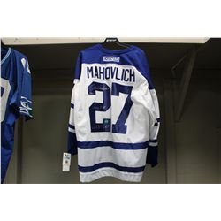 FRANK MAHOVOLICH SIGNED TORONTO MAPLE LEAFS JERSEY