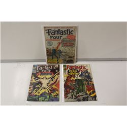 FANTASTIC FOUR #13, 53 & 60 (1963-67) #13 - 1ST APP. THE WATCHER - LOW GRADE, BOOK LENGTH RIP