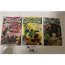 GREEN LANTERN #77,78,& 79 (1970) 3 NEAL ADAMS GL/GA SERIES.  MID TO HIGH MID AVG. GLOSSY, TIGHT &
