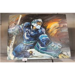 LARGE ORIGINAL VANCOUVER CANUCKS GOALIE PAINTING