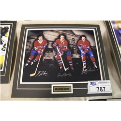 MONTREAL CANADIENS TRIPLE SIGNED PHOTO