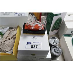 SWAROVSKI DRAGON WITH DISPLAY STAND PLUS OWL AND SWAN FIGURES ALL WITH ORIGINAL PACKAGING