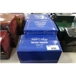 LOT OF 3 DEPARTMENT 56 THE ORIGINAL SNOW VILLAGE COLLECTABLES WITH ORIGINAL PACKAGING