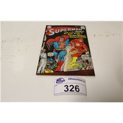 SUPERMAN #199 (1967) KEY ISSUE - 1ST SUPERMAN/FLASH RACE.  SOLID MID GRADE, GLOSSY, TIGHT & SUPPLE