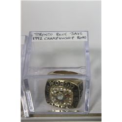 REPLICA RING- 1992 TORONTO BLUE JAYS WORLD SERIES RING